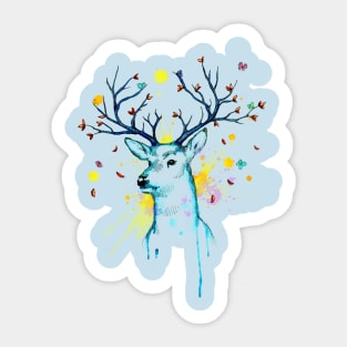 Tree Deer Sticker